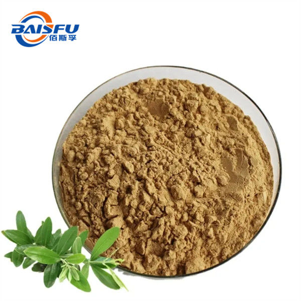Baisfu high quality Olive leaf extract water solubility Olive Leaf P.E. Powdered has widely added into the beverage and cosmetics as the functional content.