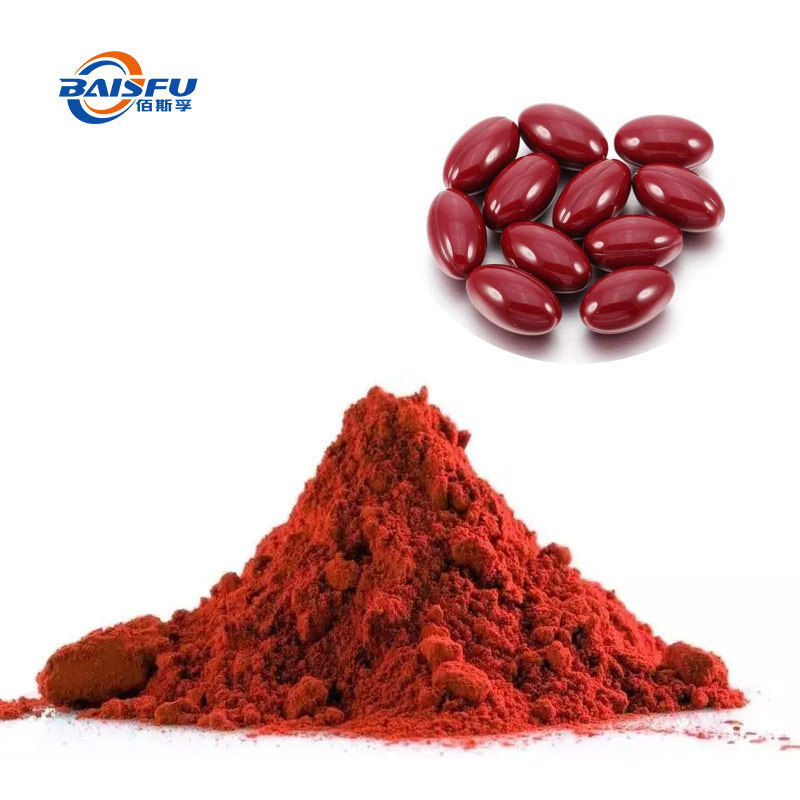 Baisfu plant extract powder 90% red powder Best selling Astaxanthin Haematococcus pluvialis powdeused CAS 472-61-7 in food additive and cosmetic