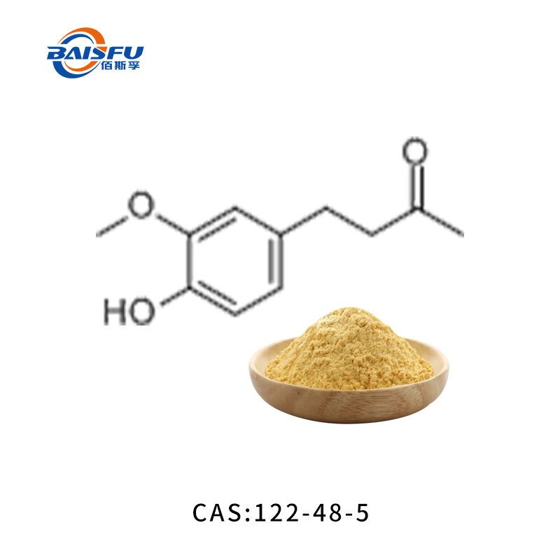 Baisfu Best Quality Zingerone CAS:122-48-5 Food Grade Natural Flavor for Antioxidation and Preservation Use in Food Beverages and Spices Cosmetic
