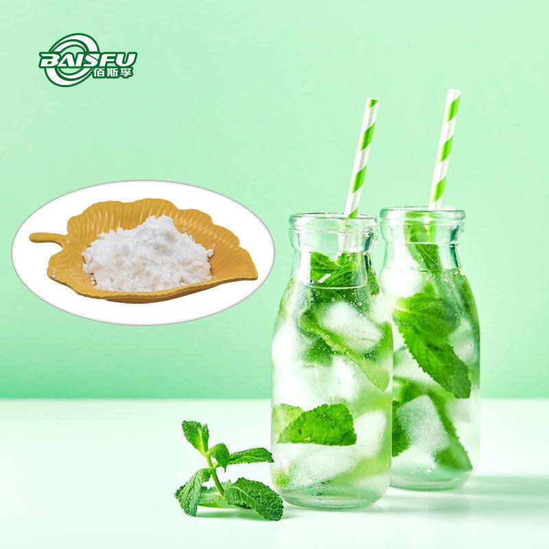 Baisfu Pure Natural L-Menthyl Lactate CAS:59259-38-0 Food Grade  High Concentration Food Flavor White Crystalline Powder for Baked Goods and Cosmetics